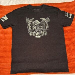 Grunt Style Men's Black Eagle Graphic Short Sleeve Tee